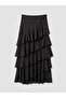 Alita City Lcw Vision Black Plain Long Women's Skirt with a Difference - 6