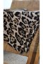 Leopard Patterned Cotton Beige Shawl - 3