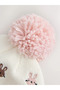 100% Organic Cotton Knitted Pink/Cream Single Baby Hat Alyg91510 - 3