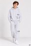 Gray Boy's Hooded Tracksuit Set with Embroidered Lettering and Emblem 24800