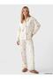 Shirt Collar Patterned Women's Pajama Set (W6) - 6