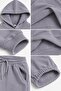 Anthracite Boy's Hooded Tracksuit Set with Embroidered Lettering and Emblem 24808 - 5