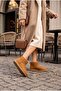 Women's Ankle Boots with Stone Detail, Fur Inside, and Thin Sole - 5