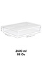 6-Piece 2600ml Refrigerator Organizer - Microwave Safe Leak-Proof Lid Kitchen Organizer White - 6