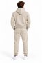 Men's 3 Thread Track Suit Set with Hooded Elasticized Cuffs (Soft Puff Fabric) Smoked Gray Brown Black Stone - 5