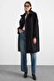 Reglan Sleeve Double Breasted Large Size Coat Black 3189 - 2