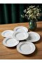 Başak Series 6 Pieces 22 cm Deep Dinner Plate White - 4