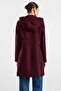 Detachable Hooded Coat with Snap Fasteners and Stitching Details A.Mürdüm 3191 - 7