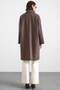 Reglan Sleeve Double-Breasted Large Size Coat Latte 3189 - 7