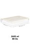 6-Piece 2600ml Refrigerator Organizer - Microwave Safe Leak-Proof Lid Kitchen Organizer Cream - 6