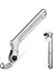 Chrome Vanadium Adjustable C Spanner Hook Wrench Tool, Versatile Tool for Tightening Side Slot Nuts,