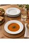 Başak Series 6 Pieces 22 cm Deep Dinner Plate White - 2