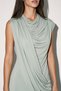 Nil Green Draped Long Dress - 3