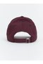Burgundy Copenhagen Embroidered Gabardine Women's Cap Hat - 3