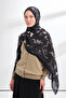 Floral Archive Lavinia Pattern Shawl - Black - 2