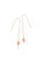 Silver Chain Leaf Earrings
