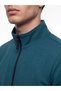 Petrol High Collar Men's Zippered Sweatshirt - 3