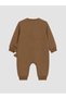 Brown Dinosaur Printed Baby Boy Jumpsuit - 3