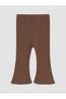 Brown Corded Baby Girl Spanish Style Leggings - 2