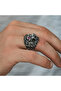 Silver Lion Head Men's Ring - 6