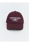 Burgundy Copenhagen Embroidered Gabardine Women's Cap Hat