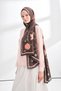 Floral Archive Fiora Pattern Shawl - Brown - Beige