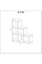 Pilati E1718 MDF Bookcase, White - 2
