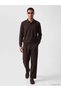 Brown Polo Neck Men's Knitwear Sweater - 2
