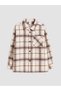 Beige Plaid Gabardine Boys' Shirt