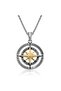 Silver Compass Unisex Necklace