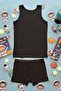 3-Piece Boys' Plain Cotton Tank Top and Boxer Underwear Set