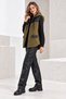 Outdoor Plush Women's Hooded Teddy Quilted Gilded Vest Vt-2598 (the Product Is Specially Made from First-Quality Fabric) - 2