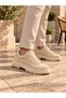 Baytuluk Bt-X49 Beige Suede High Sole Lace-Up Men's Casual Shoes - 5