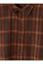 Brown Relax Fit Plaid Flannel Men's Shirt - 7