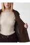 Brown Oversize Women's Cashmere Coat - 4