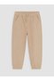 Beige Fleece Lined Boys' Jogger Pants