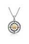 Silver Compass Unisex Necklace - 4