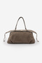 Women's Genuine Leather Suede Textured Zippered Long Strap Daily Shoulder Bag Meril Mink Suede - 4