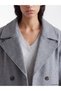 Gray Oversize Women's Cashmere Coat - 3