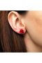 ​ Silver Red Rose Earrings - 2