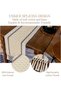 مفرش طاولة بوهو مع شراشيب لديكور المنزل، مفرش طاولة ريفي من القطن والكتان بتصميم ماكرامي، زينة للطاولة - 2