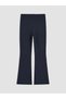 Navy Blue Soft Touch Spanish Leg Women's Trousers - 3