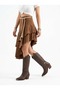 Artı-Artı006-1911 Women's Daily Western Pull-On Thick-Heeled Brown Leather Boots