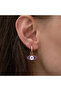 Silver Phosphorescent Purple Eye Earrings - 3