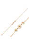 ​ Silver Rose Triple Daisy Bracelet - 3