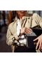 حافظة نظارات واقية محمولة، حقيبة نظارات مع حزام قابل للتعديل، بطانة ناعمة وتنظيف رمادي اللون - 5