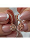 Silver Dangle Rose Snowflake Women's Earrings - 5