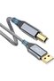 كابل طابعة سويرجارد 2 متر، كابل USB-A إلى USB-B، سلك طابعة وماسح ضوئي عالي السرعة مضفر بالنايلون لـ H