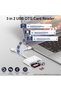 قارئ بطاقات SD للآيفون والآيباد، محول قارئ بطاقات SD بثلاثة منافذ (2 لايتنينج و USB-C) مع وصلة S - 2