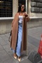 Women's Camel Ultra Soft Relaxed Knitwear Cardigan - 2